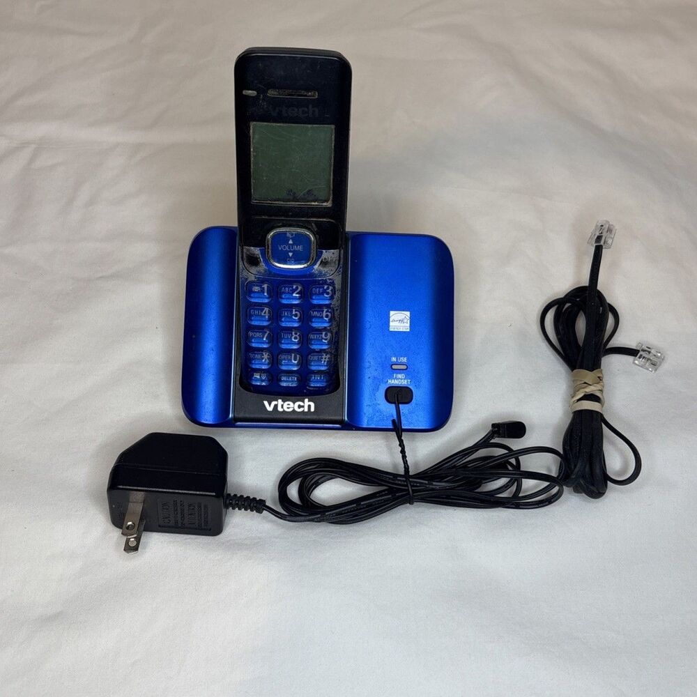 VTech CS6719-15 Blue Cordless Phone Base Handset Charger Tested Replacement